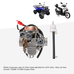 <span class=keywords><strong>Carburateur</strong></span> GOOFIT <span class=keywords><strong>PD24J</strong></span> avec filtre à air et collecteur d'admission pour GY6 125cc 150cc Go Kart Scooter 152QMI 157QMJ Pièces de moteur - Product Image 5