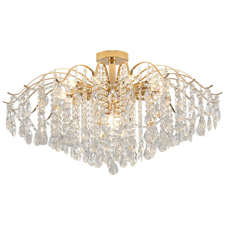 High-End Crystal Main Lamp for Hall/Bedroom/Study - Elegant Ceiling ... - Elegant Apartment Interior Design With High-End Crystal Lighting