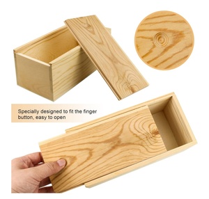 Boîtes en bambou naturel rectangulaires pour le rangement de cartes à collectionner et de chaussures sur le bureau - Product Image 2