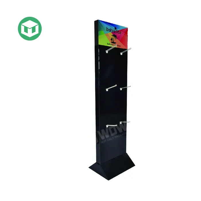 Hot Sale Customized Cardboard Hook Floor Display Stand Cardboard Blister Pack Display Rack for Retail