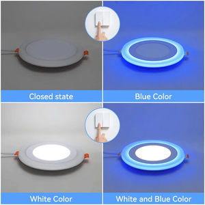 Plafonnier encastré LED Downlight, lumières bleues et froides, panneau lumineux Lustre pour salon, AC85-265V, spot LED pour plafond - Product Image 6