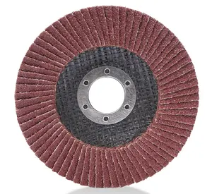 4 1/2 inci Aluminium oksida Flap Disc amplas roda gerinda Grit 60 amplas disko untuk sudut penggiling