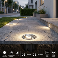 Mini projecteur LED encastrable IP68 3W 304 SS, 10-120 °   Faisceau réglable, contrôle par application et DMX, garantie de 2 ans pour allées de jardin, terrasses et escaliers