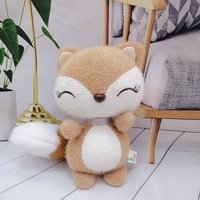 Prêt à expédier Vente chaude Nouveau design magnifique Peluche renard durable avec queue Jouets 5 à 7 ans 23cm