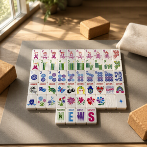 Mahjong americano de nuevo estilo en stock, fichas de Mahjong de acrílico <span class=keywords><strong>Lucky</strong></span> Charm Cereal, caja de cartón, Mahjong superventas transfronterizo - Product Image 1