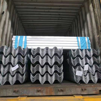 Barrière de sécurité HUAAN Q235 Q355 à double poutre ondulée, avec revêtement en zinc HDG 550g H2W3, pour autoroutes, routes rurales et pistes de course