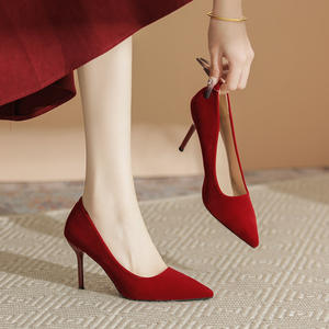 Escarpins classiques <span class=keywords><strong>de</strong></span> <span class=keywords><strong>mariée</strong></span> pour femmes, chaussures à talons hauts, aiguilles, - Product Image 2