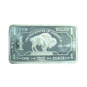 金属工艺品罐头批发1盎司999细金属锡水牛金条A155 - Product Image 2