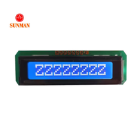 Module LCD STN 8*1 caractères, bleu négatif, rétroéclairage blanc entièrement transmissif, Interface série 3.3V SMC0801A