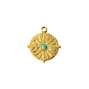 European American Style Stainless Steel 18k Gold Plated <b>Charms</b> Star <b>Moon</b> Sun Pendant Jewelry DIY Accessory - Product Image 5