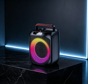 Caja de Subwoofer de 6.5 Pulgadas Amplificada con Luces LED de Colores Intermitentes, Altavoz de Plástico Profesional Tipo <span class=keywords><strong>Boombox</strong></span> 3 - Product Image 4
