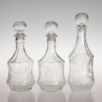 Bouteille de carafe de whisky et vin, en verre transparent, avec liège, avec logo personnalisé, de qualité alimentaire, ml
