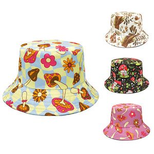 Lightweight Fabric <strong>Bucket</strong> Hat With Personalized <strong>Printing</strong> for Men and Women Outdoor Sun Hat Foldable Basin Hat - Product Image 3