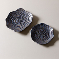 Vaisselle en porcelaine japonaise or blanc, forme de fleur créative, petite assiette peu profonde pour dessert et sushi