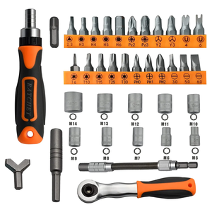 Jeu de douilles à cliquet 38-en-1 de 1/4 pouces, embouts de tournevis multifonctionnels, douilles, poignée à cliquet, outils manuels, boîte à outils OEM - Product Image 6