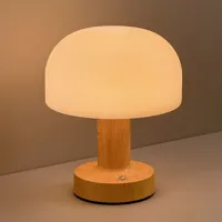 Lampe de table SFT 2025 moderne E26 sans fil rechargeable à batterie, en métal et acrylique, avec contrôle tactile, intensité variable, anti-éblouissement, pour chevet et maison