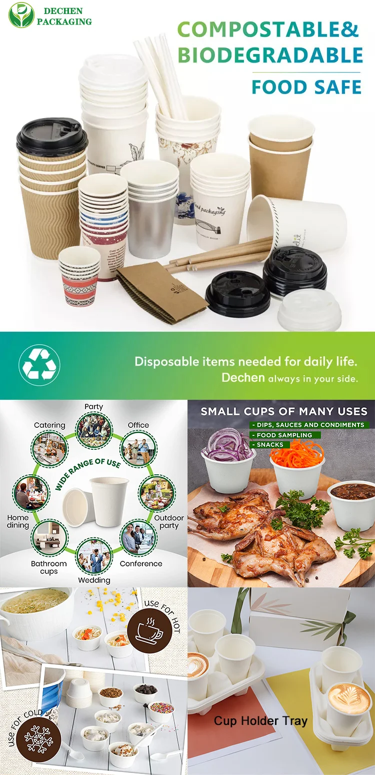 Cover For Bagasse Paper Cup Disposable Biodegradable Coffee Lids Manufacturers