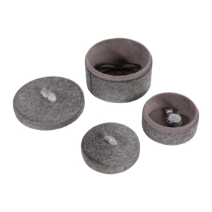Scatole Decorative Rotonde con Coperchio in Pietra di Quarzo per Gioielli, Ricordi e Arredamento Casa - Product Image 2