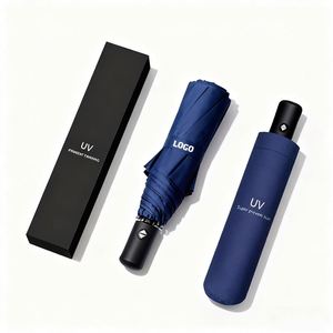 Custom UV Sun <b>Umbrella</b> With Logo Wholesale <b>Windproof</b> Portable Folding Mini Corporate Gifting With Brand Printed on <b>Umbrella</b> - Product Image 1