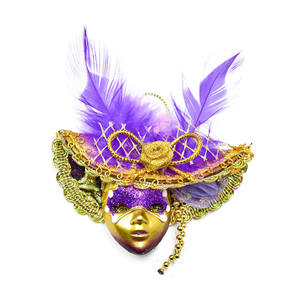 鮮やかな羽根が付いたカラフルなプラスチックマスクは、お祭りや仮装パーティーに最適です。 - Product Image 5