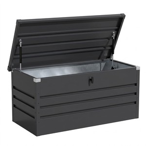 <span class=keywords><strong>Coffre</strong></span> de <span class=keywords><strong>rangement</strong></span> extérieur en métal gris foncé verrouillable <span class=keywords><strong>500L</strong></span> avec système hydraulique pour propriétés commerciales – Vente en gros - Product Image 1