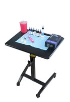 Poste de Travail Professionnel Premium pour Tatouage Repose-bras Fauteuil de Tatouage Tank Storm avec Cinq Tiroirs Chariot Roulant