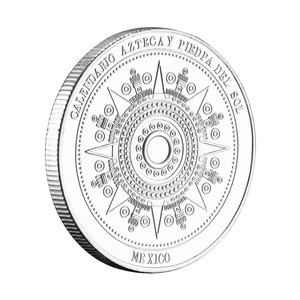 Meksika Mayan aztek takvim sanat peygamberlik kültür simli paraları koleksiyon gümüş kaplama hatıra sikke - Product Image 6