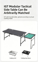 Table tactique pliable en acier plein, haute résistance, pour le camping en plein air, table portable Phantom tactique