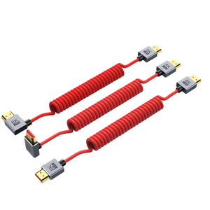 Câble à ressort ultra-flexible HD 2.1 à angle droit pour appareils photo hybrides, moniteurs, ordinateurs, téléviseurs, projecteurs - 8K60 - Product Image 1