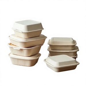 Direct usine, 1000 ml, 8 pouces, 3 compartiments, carton ondulé écologique, doublure en éponge, matériaux recyclés, compostable, biodégradable - Product Image 1