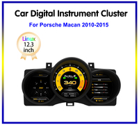 Krando 12.3 ''Linux voiture numérique Cluster Instrument CockPit pour Porsche Macan 2010 - 2015 LCD compteur de vitesse lecteur de tableau de bord