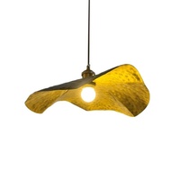 Suspension LED en fer forgé style zen chinois, motif feuille de lotus, hauteur réglable, pour restaurants de hot pot, tables à thé, style rétro