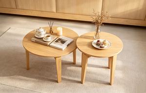 Modern Wooden Coffee <b>Table</b> Set Minimalist Nesting Design Living Room Furniture - Product Image 3