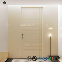 Porte principale élégante à cadre en aluminium Porte à plaque anticorrosion Porte intelligente sans clé