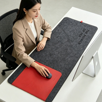 Tapis de bureau antidérapants en feutre grand format, personnalisés par le fabricant, pour souris, clavier et ordinateur, format XXXL.