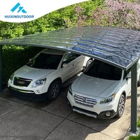 Auvent de voiture Garage Car Port Set Carport Set Métal Aluminium Parking Polycarbonate Double Carport