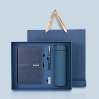 Ensemble cadeau personnalisé avec logo, carnet en cuir PU A5, stylo et tasse isotherme avec boîte pour mariage et événements d'entreprise