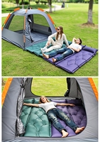Matelas de camping gonflable automatique pliable, matelas pneumatique individuel pour tente, randonnée et voyage
