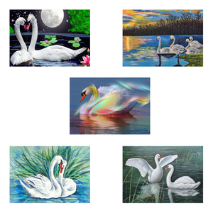 DIY diamante <span class=keywords><strong>pintura</strong></span> cuadrado completo/redondo Animal Cisne Negro lienzo artesanía arte adulto decoración del hogar bordado accesorios Kits - Product Image 3