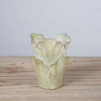 Offre Spéciale : Pots de Fleurs Écologiques en Ciment en Forme de Feuille pour Balcon Intérieur – Design Créatif, Idéal pour Plantes Vertes et Pépinières