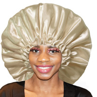 CHENGHE Vente en gros Bonnet de douche intérieur EVA imperméable en satin extra large avec bande élastique pour femmes Bonnet de bain surdimensionné réutilisable