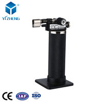 YIZHENG – Torche à gaz butane rechargeable coupe-vent avec logo personnalisé, réglable, pour soudure de bijoux, avec base fixe – Vente en gros