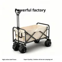 Chariot de camping d'extérieur pliable multifonctionnel en tissu Oxford double couche avec cadre entièrement en acier, idéal pour le shopping – Vente directe usine