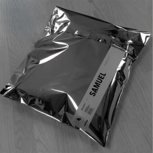 Sacs messagers en plastique noir personnalisés avec logo, vente en gros, mode, sacs d'expédition pour vêtements et chaussures - Product Image 1