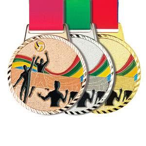 Produttori di medaglie all'ingrosso 3D premio in metallo trofeo oro argento bronzo medaglia sport personalizzati medaglie di badminton - Product Image 2