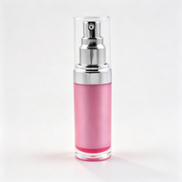 Vente en gros de flacons de lotion cylindriques en acrylique 15ml 25ml 35ml, récipients d'emballage