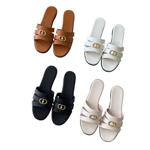 Sandalias de tacón bajo de piel de vaca para mujer, estilo diseñador, de lujo, venta al por mayor directa de fábrica (1.5cm) - Product Image 4