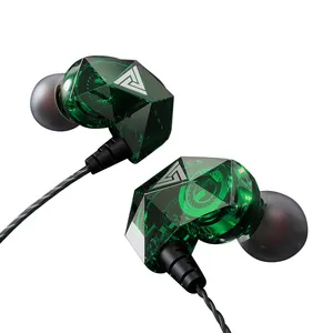 批发QKZ AK2 DJ带高清麦克风耳机3.5毫米有线入耳式音乐立体声耳机运动