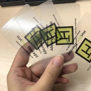 YTS จำหน่ายนามบัตรแบบฟรอสต์พร้อมโลโก้ปั๊มฟอยล์ทอง และนามบัตรแบบใสในราคาโรงงาน - Product Image 5