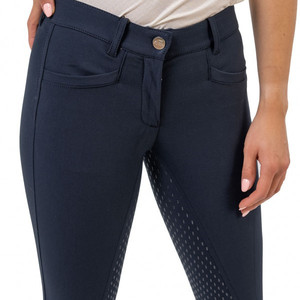 Custom High-Waisted Women's Equestrian Leggings with Anti-Slip Silicone Jodhpurs Horse <b>Riding</b> Competition Breeches Logo Design - Product Image 4